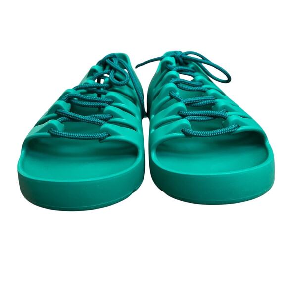 Bottega Veneta Green Rubber Slingback Sandals, US10/IT40 - Picture 5 of 12